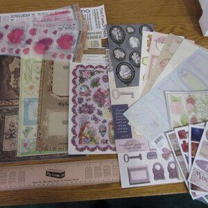 22 pc Sticker Sheets Cardboard Frames Labels Assortment